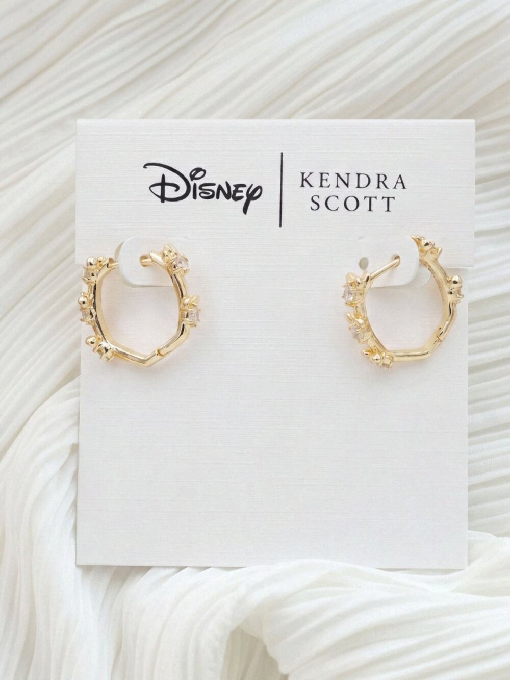 Disney Gold White Cz Earrings by Kendra Scott